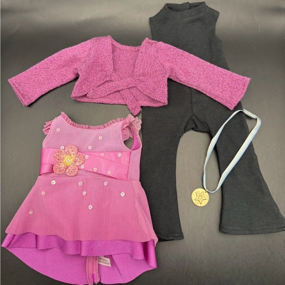 American Girl Doll Purple 2-in-1 Ice Skating Outfit ~ Retired 2005 - 2008 - Picture 1 of 16